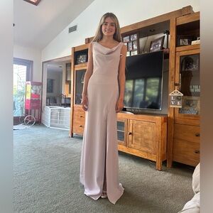 Thread dress 00R taupe wedding, special event, long